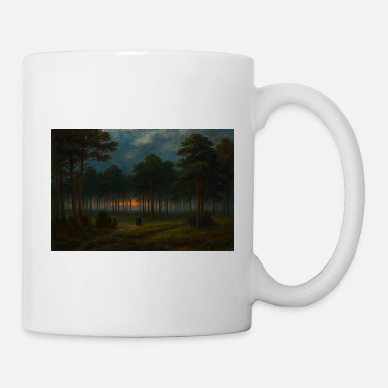 Crépuscule dans la forêt sombre - Mug blanc - blanc