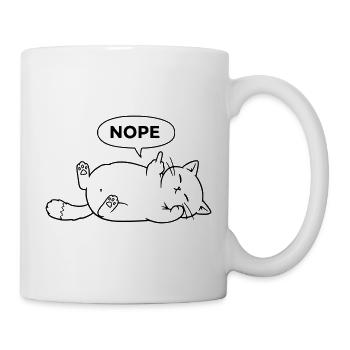 Nope Cat | Sarcastic Cat Statement - Mug - white - Right