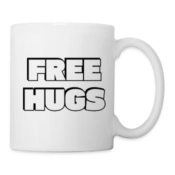 Free Hugs Bold Typography - Mug - white - Right