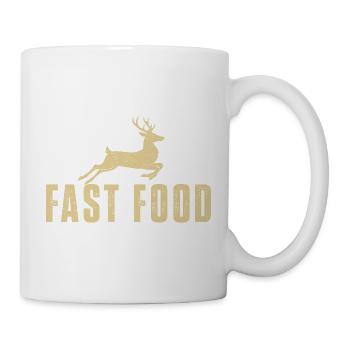 Fast Food Hirschjagd Lustiges Spiel Witz - Tasse - Weiß - Rechts