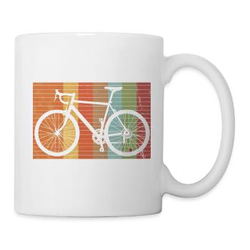 Retro Bicycle Mountain Bike Silhouette - Mug - white - Right