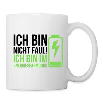 I'm not lazy – I'm in power saving mode - Mug - white - Right