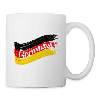 Deutsche Fahne - Tasse - Weiß - Rechts