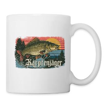 Karpfenjäger Angeln Karpfen Fischen Angler Natur - Tasse - Weiß - Rechts