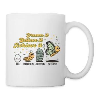 Chenille Schmetterling Schule Evolution Geschenk - Tasse - Weiß - Rechts