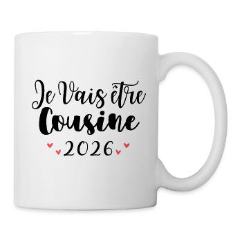 Je Vais être Cousine 2026 Annonce Grossesse - Mug blanc - blanc - Droite