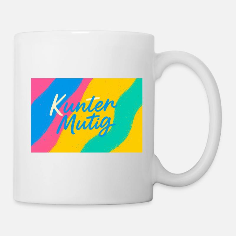 Kunter Explosion de couleurs courageuse - Mug blanc - blanc