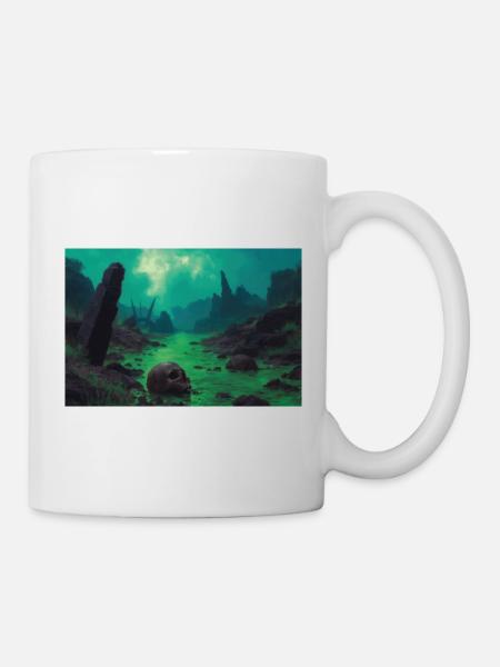 Dark Fantasy Horror Illustration - Tasse - Weiß