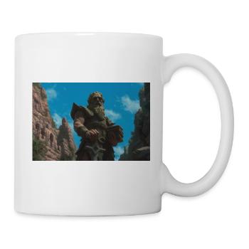 Illustration of a fantasy landscape - Mug - white - Right