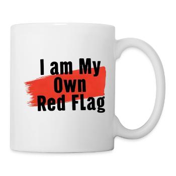 Mon propre drapeau rouge | T-Shirt Humour Ironique - Mug blanc - blanc - Droite