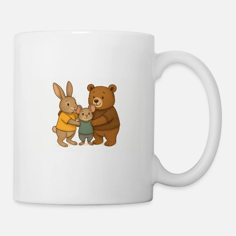 Hase_Maus_Baer_2 - Tasse - Weiß