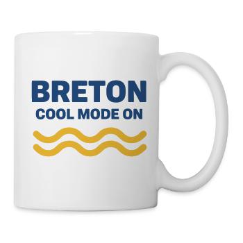 Breton Cool Mode On Vagues Jaunes - Mug blanc - blanc - Droite