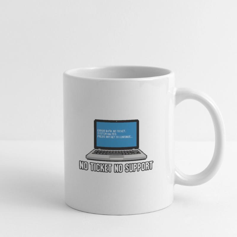 No Ticket No Support Admin IT-Support Spruch Mug