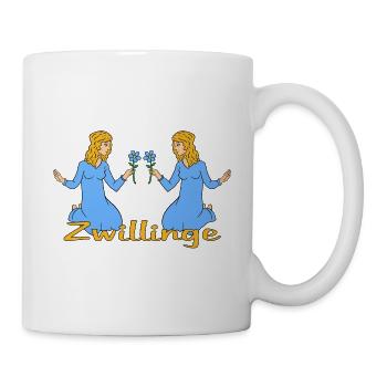 Sternzeichen Zwillinge - Tasse - Weiß - Rechts