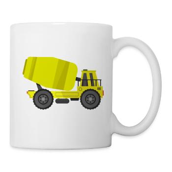 Betonmischer-LKW - Tasse - Weiß - Rechts
