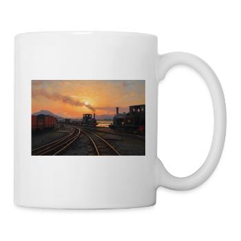 Ffestiniog Sonnenuntergang - Tasse - Weiß - Rechts