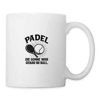 Motif de balle de soleil de padel - Mug blanc - blanc - Droite