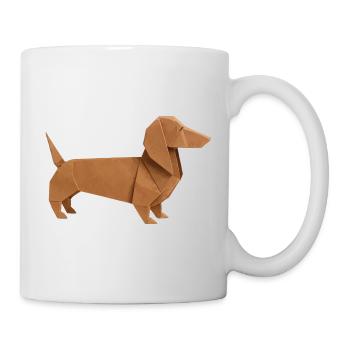 Origami Teckel Noble Brown - Mug blanc - blanc - Droite