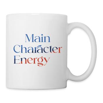 Main Character Energy colorful smilie - Mug - white - Right