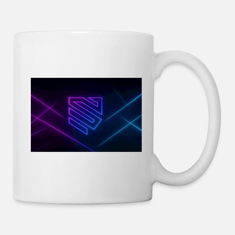 Neon Geometry Glow - Mug - white