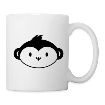 Monkey Queen – Crown Jungle Animal Motif Funny - Mug - white - Right