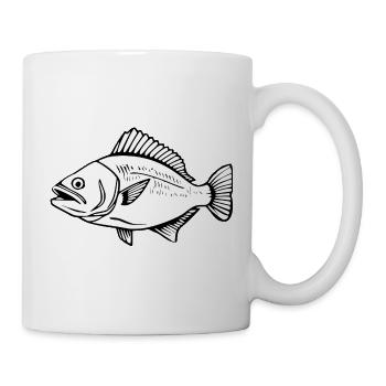 Fish Angler T-shirt Gift Angler - Mug - white - Right