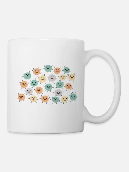 Kawaii Mikro-Kugeln Muster - Tasse - Weiß