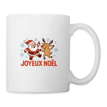Noël Danse Santa et Renne - Mug blanc - blanc - Droite