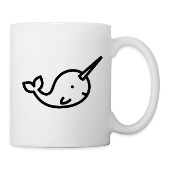 Narwal - Tasse - Weiß - Rechts