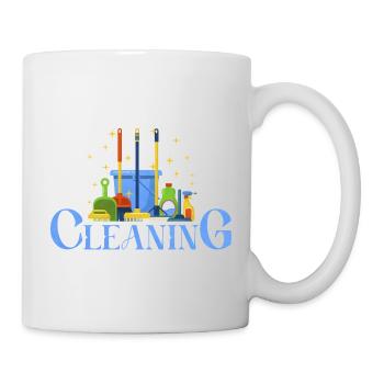 Colorful Cleaning Tool Illustration - Mug - white - Right