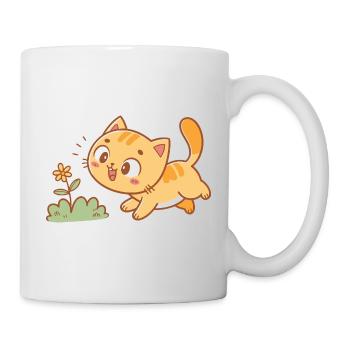 Curious Kitten in the Garden - Mug - white - Right