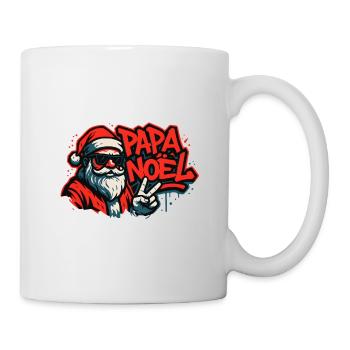 Père Noël Street Art Paix - Mug blanc - blanc - Droite