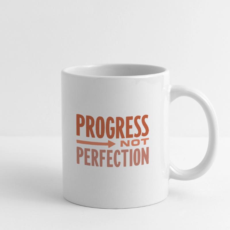 Le progrès, pas la perfection Le progrès compte Mug blanc