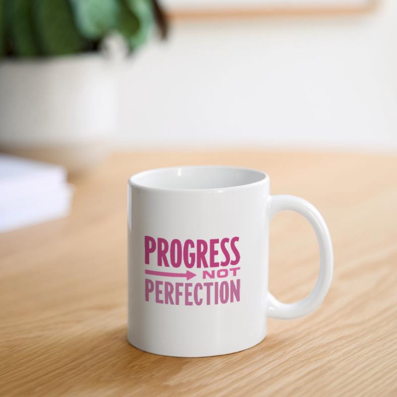 Le progrès, pas la perfection Le progrès compte Mug blanc