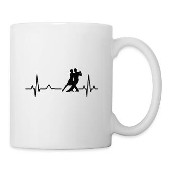 Duo dansant dans un tango battement de cœur - Mug blanc - blanc - Droite