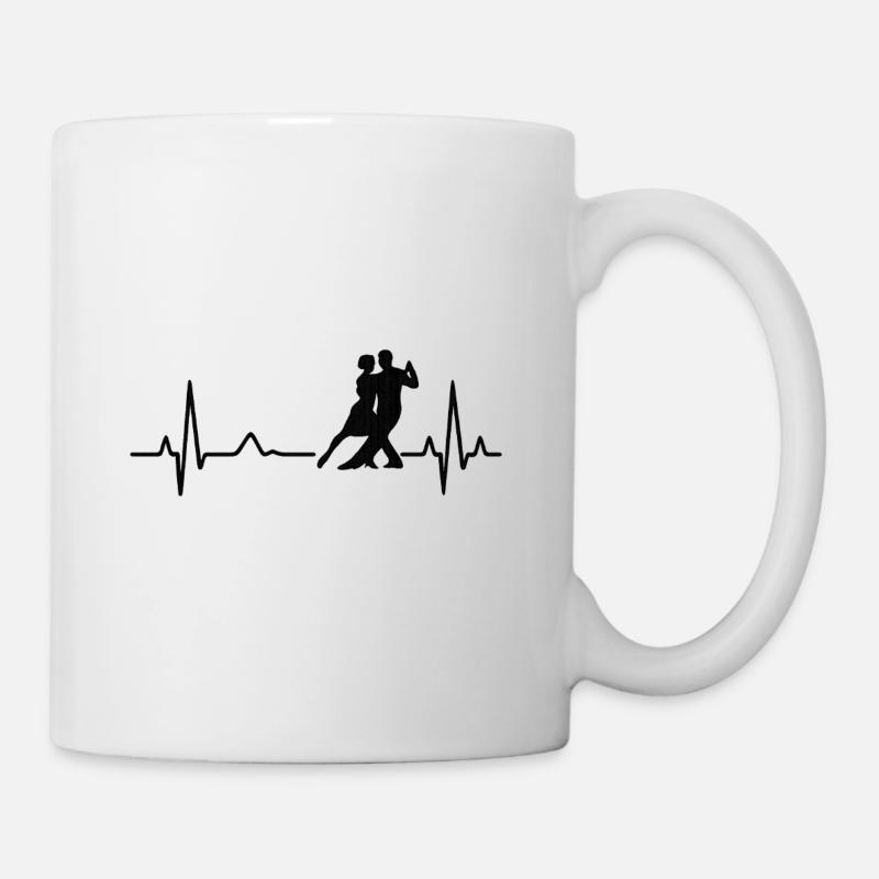 Tanzendes Duo im Herzschlag Tango - Tasse - Weiß