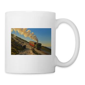 Machine à vapeur de Snowdon Mountain - Mug blanc - blanc - Droite