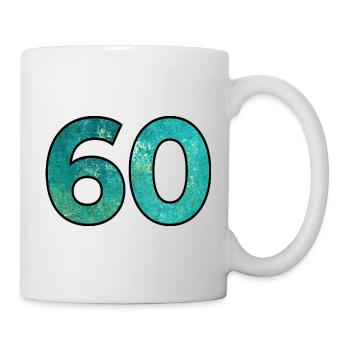 Number 60 - 60th Birthday - Mug - white - Right