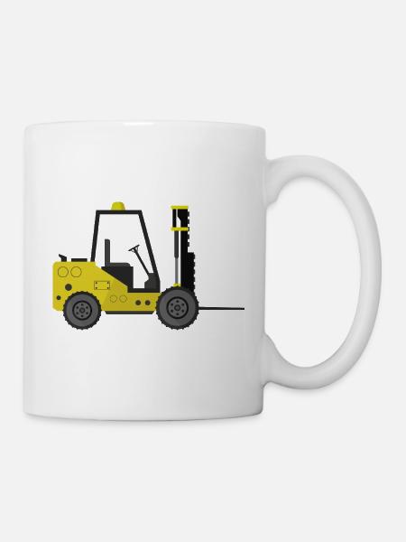 Gabelstapler - Tasse - Weiß