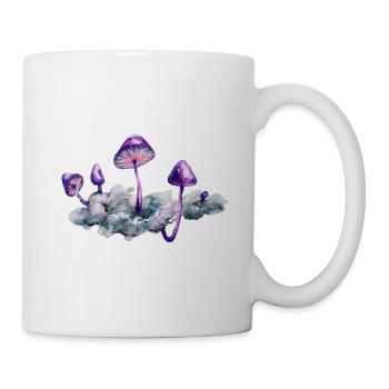 Lila Pilzwolke - Tasse - Weiß - Rechts