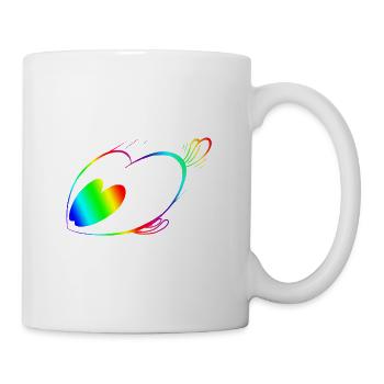 Filou speed arc en ciel - Mug blanc - blanc - Droite