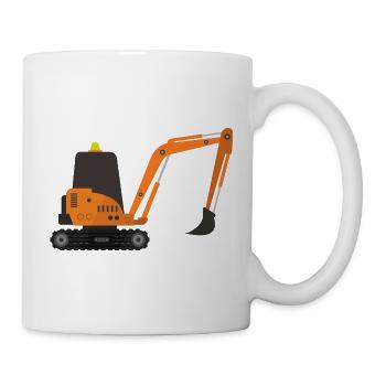 Excavatrice - Mug blanc - blanc - Droite