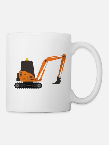 Bagger - Tasse - Weiß