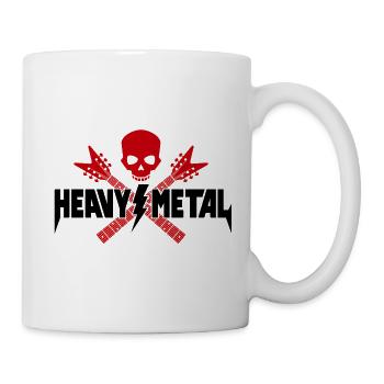 Heavy Metal Skull und gekreuzte Gitarren - Tasse - Weiß - Rechts