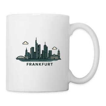 Frankfurter Skyline  - Tasse - Weiß - Rechts