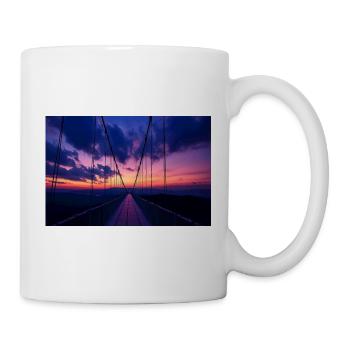 Hängebrücke im Abendrot - Tasse - Weiß - Rechts