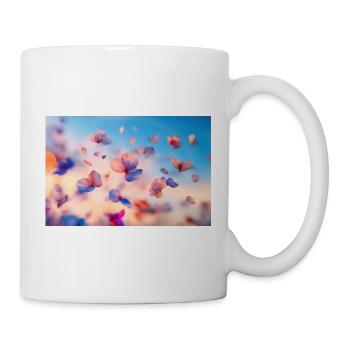 Des fleurs fluides en pastel - Mug blanc - blanc - Droite