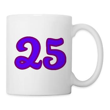 25. 25 YEARS. 25th ANNIVERSARY. 25 YEARS ANNIVERSARY. - Mug - white - Right