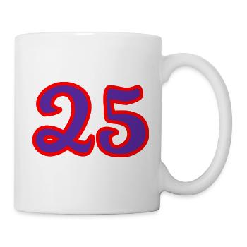 25. 25 YEARS. 25th ANNIVERSARY. 25 YEARS ANNIVERSARY. - Mug - white - Right