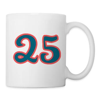 25. 25 YEARS. 25th ANNIVERSARY. 25 YEARS ANNIVERSARY. - Mug - white - Right